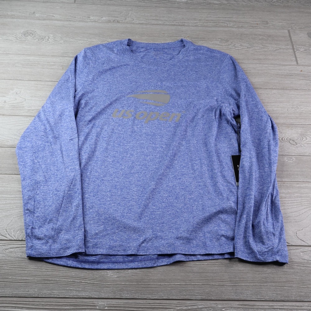 NEW US Open Court Shirt Men's Medium NYC Tennis Long Sleeve Performance NWT